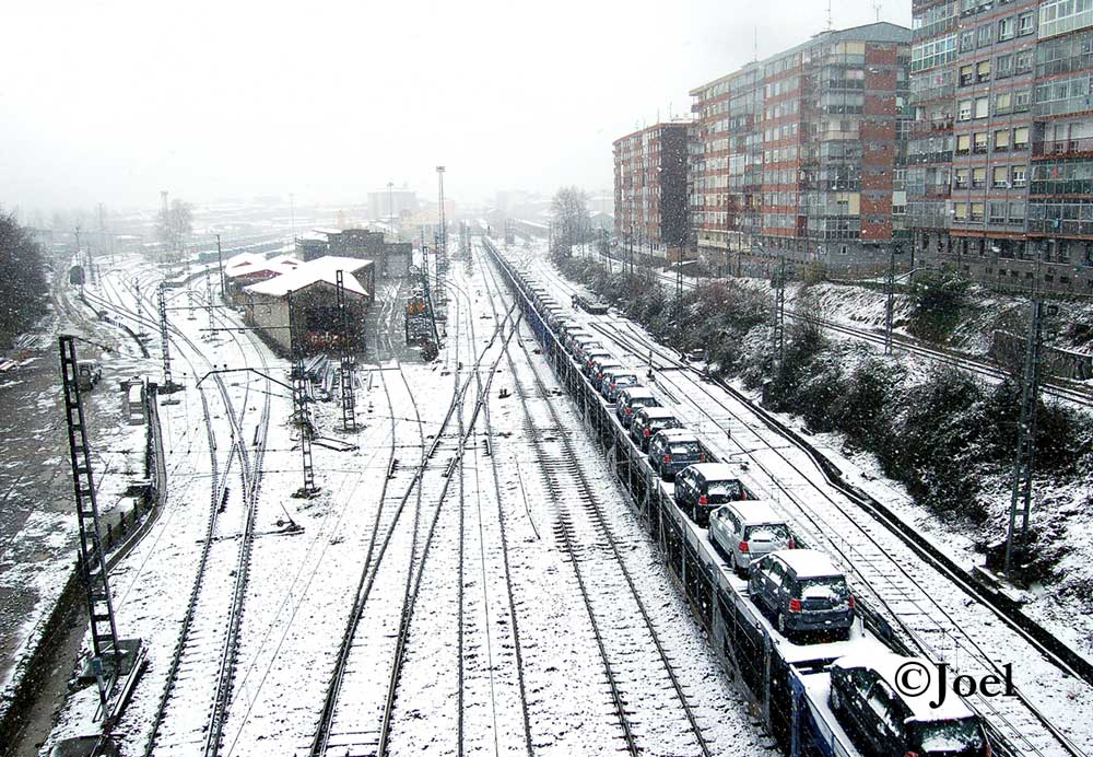 Estación de Irun nevada