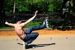 Equilibrio sobre ruedas